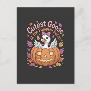 Cutest Goose at the Pumpkin Patch Thanksgiving   Invitation Postcard