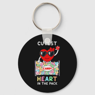 Cutest Heart In The Pack Fun Valentines Day Toddle Key Ring