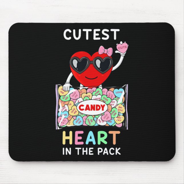 Cutest Heart In The Pack Fun Valentines Day Toddle Mouse Mat (Front)