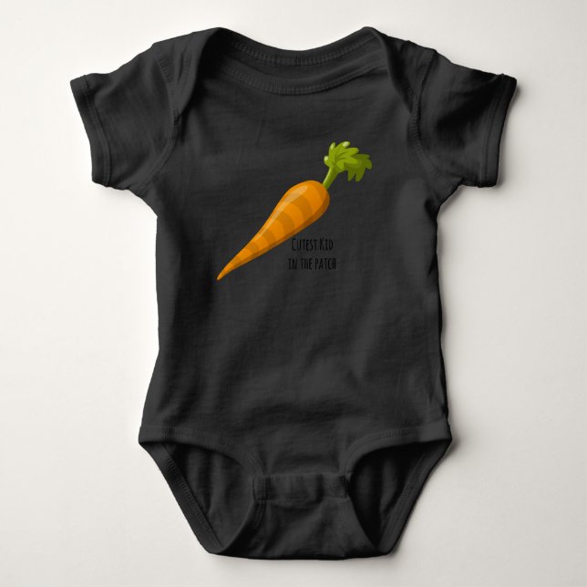 Cutest Kid in the Patch Carrot Easter Bodysuit (Front)