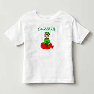 Cutest Lil Elf Christmas Toddler T-Shirt