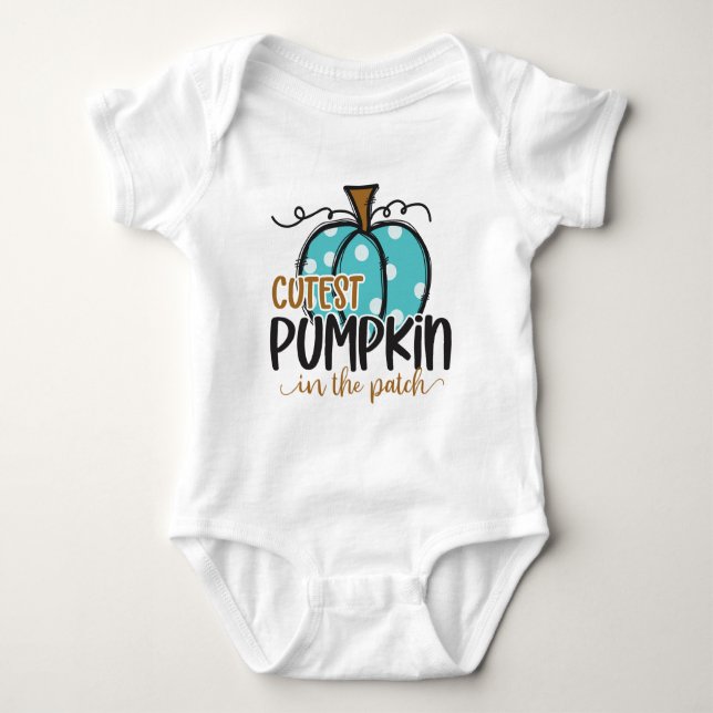 Cutest Lil Pumpkin Baby Bodysuit (Front)