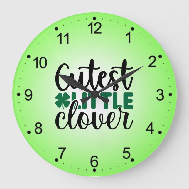 Cutest Little Clover Charm-60277 Large Clock (Front)
