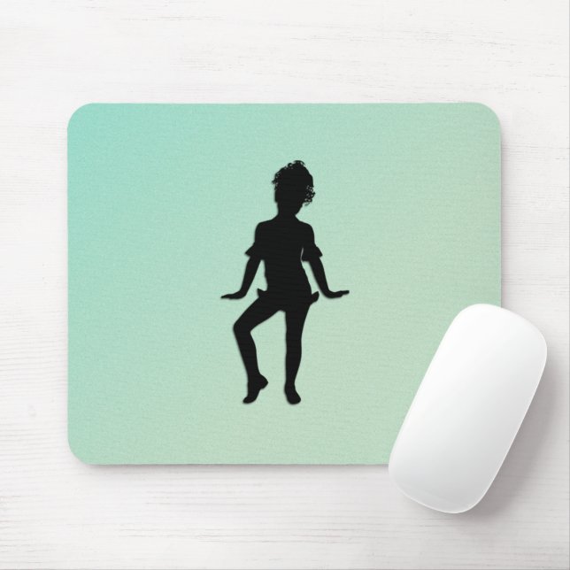 Cutest Little Dancer Green  Mouse Mat (With Mouse)