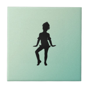 Cutest Little Dancer Green Tile