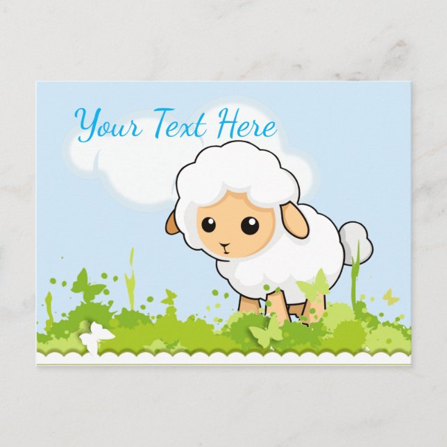 Cutest Little Lamb Postcard (Front)