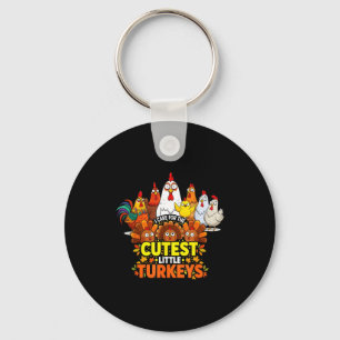 Cutest Little Turkeys Funny Thanksgiving Teacher D Key Ring
