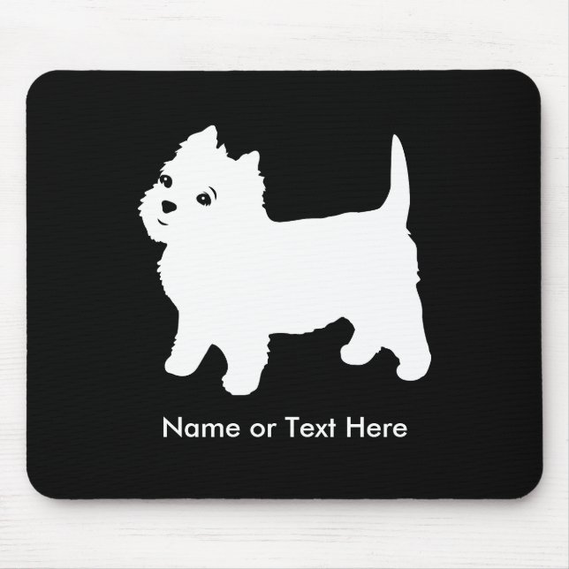 Cutest Little Westie Dog - Westhighland Terrier Mouse Mat (Front)