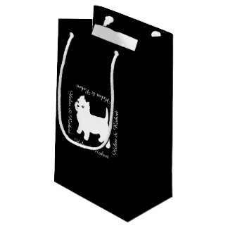Cutest Little Westie Dog - Westhighland Terrier Small Gift Bag
