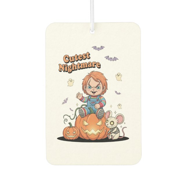 Cutest Nightmare Chucky Halloween Car Air Freshener (Front)