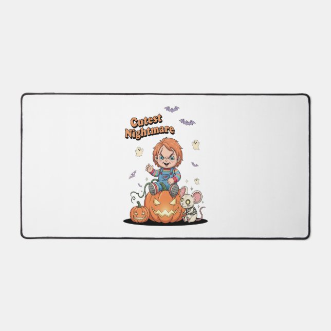 Cutest Nightmare Chucky Halloween Desk Mat (Front)