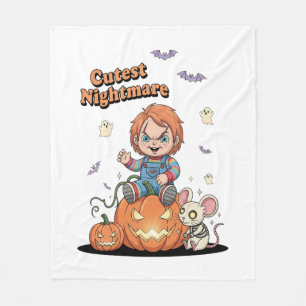 Cutest Nightmare Chucky Halloween Fleece Blanket