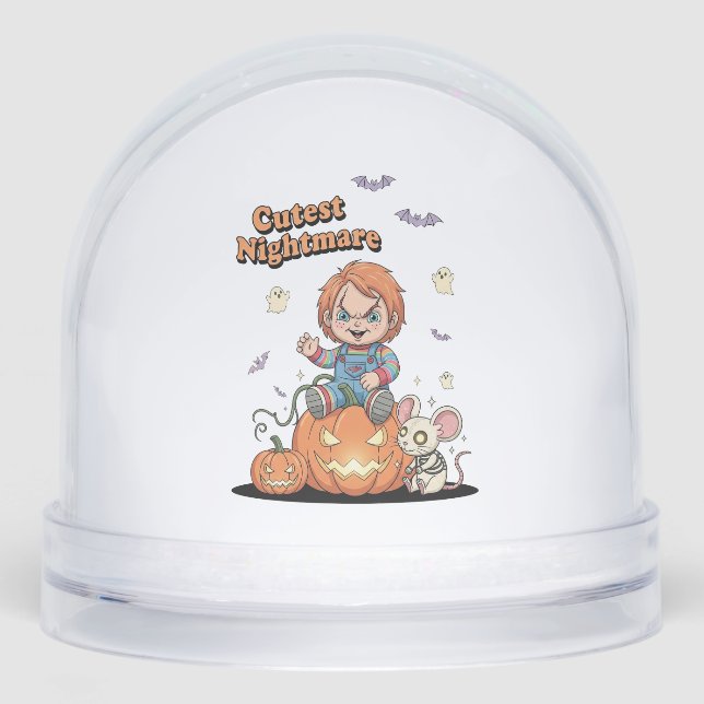 Cutest Nightmare Chucky Halloween Snowglobe (Front)