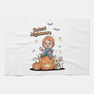 Cutest Nightmare Chucky Halloween Tea Towel