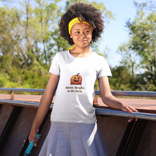 Cutest Pumpkin Cartoon Halloween Orange Text Baby T-Shirt