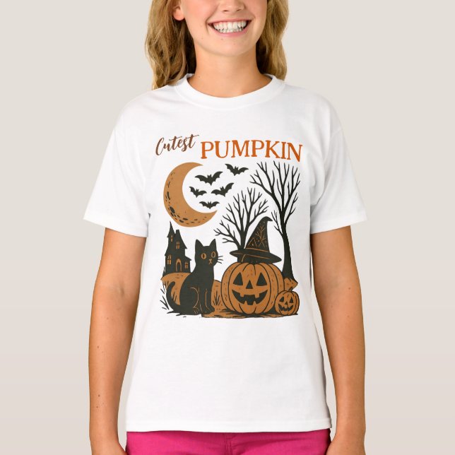 Cutest Pumpkin Cat T-Shirt (Front)