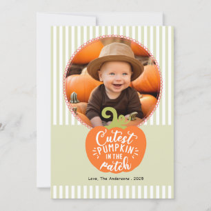 Cutest Pumpkin Fall Photo Card
