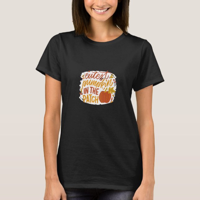 Cutest pumpkin in patch Autumn Premium T-Shirt (Front)