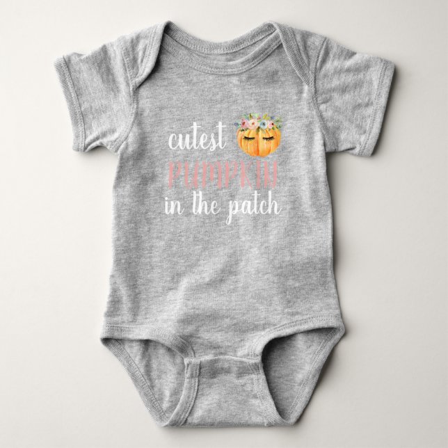 Cutest Pumpkin in the Patch Baby Bodysuit (Front)