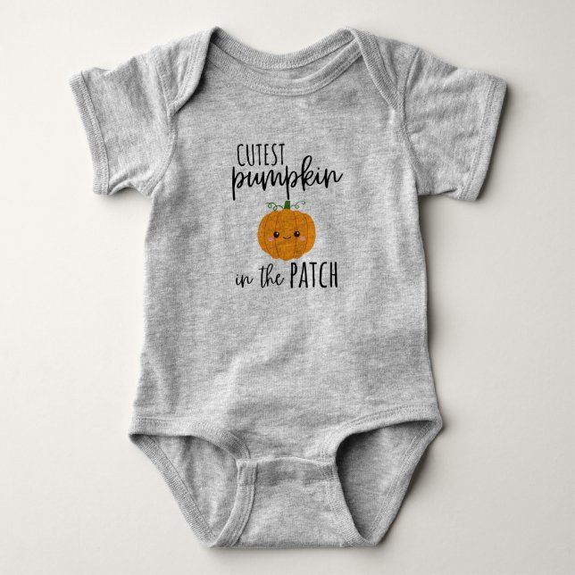 CUTEST PUMPKIN IN THE PATCH BABY BODYSUIT (Front)