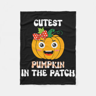Cutest Pumpkin In The Patch Baby  Fleece Blanket