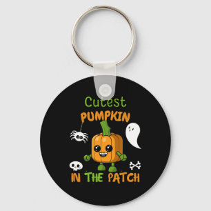 Cutest Pumpkin In The Patch Boy Girl Toddler Fall Key Ring