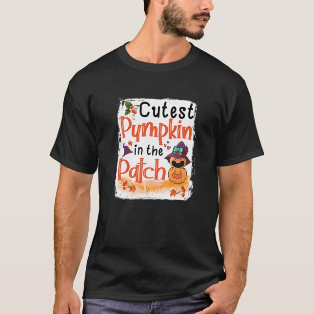 Cutest Pumpkin In The Patch Funny Fall Premium T-Shirt (Front)