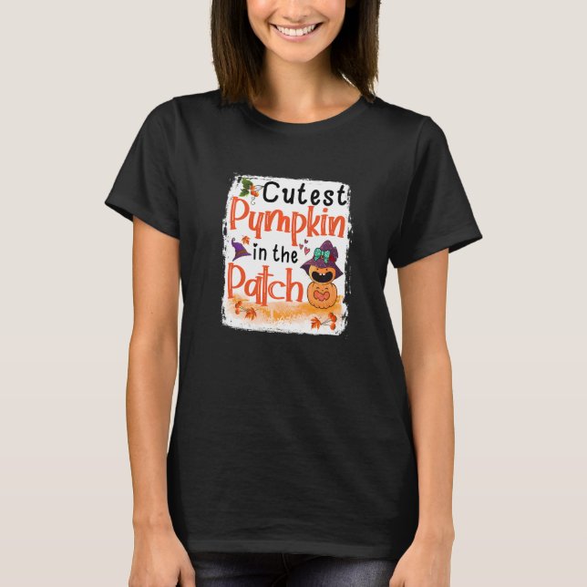 Cutest Pumpkin In The Patch Funny Fall Premium T-Shirt (Front)