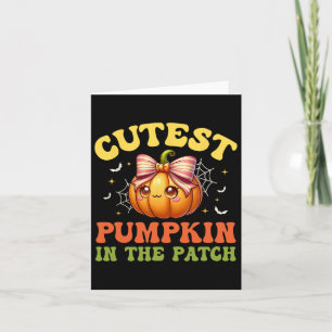 Cutest Pumpkin In The Patch Halloween Autumn Thank Card