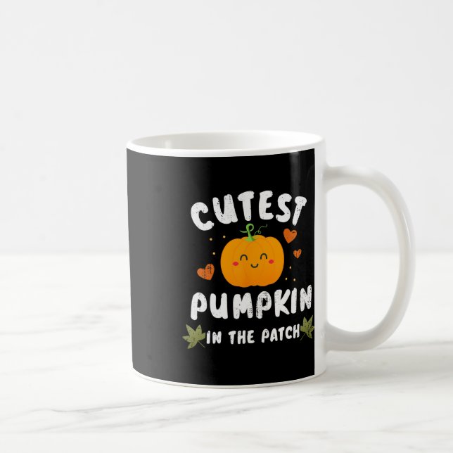 Cutest Pumpkin In The Patch Halloween Fall Costume Coffee Mug (Right)