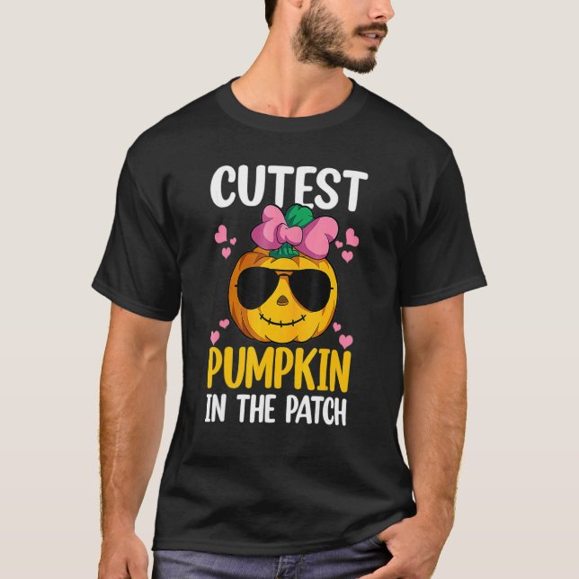 Cutest Pumpkin In The Patch   Halloween Men Women T-Shirt (Front)