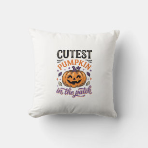 Cutest Pumpkin In The Patch Halloween Shirt Design Cushion