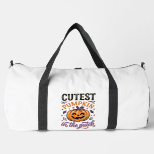 Cutest Pumpkin In The Patch Halloween Shirt Design Duffle Bag