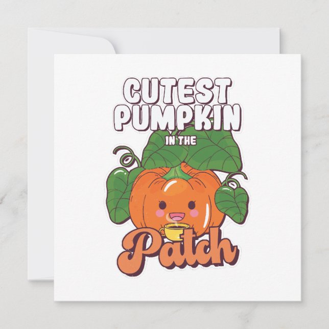 cutest pumpkin in the patch invitation (Front)