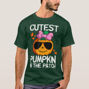 Cutest Pumpkin In The Patch Kids Girls Halloween P T-Shirt