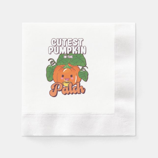 cutest pumpkin in the patch napkin (Front)
