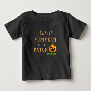 Cutest Pumpkin in the Patch Personalised Unisex Baby T-Shirt