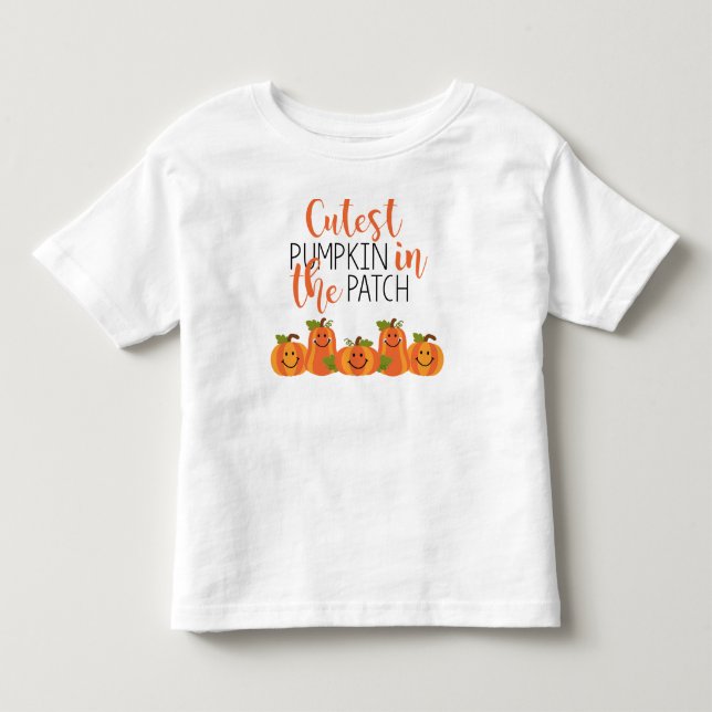 Cutest Pumpkin in the Patch Toddler Ruffle Tee (Front)