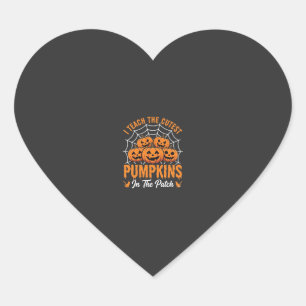 Cutest Pumpkins In The Patch Teacher Halloween_1 Heart Sticker