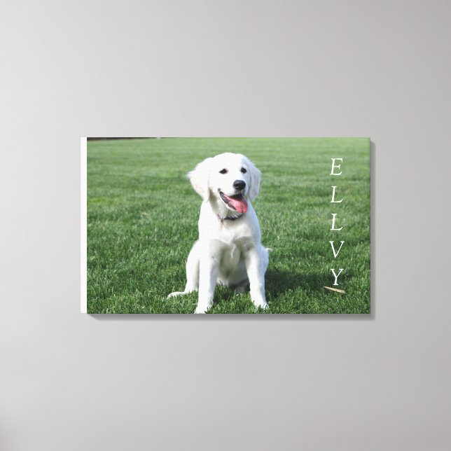 Cutest puppy on canvas (Front)