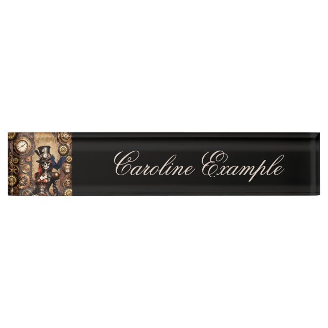Cutest Steampunk Skeleton Nameplate (Front)