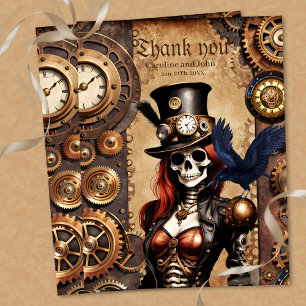 Cutest Steampunk Skeleton Postcard