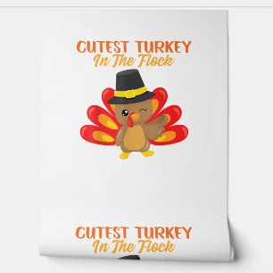 Cutest Turkey In Flock Happy Thanksgiving Day Boy Wallpaper