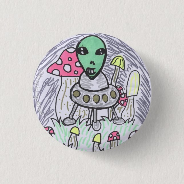 Cutesy Alien Pin by Inspiring Alien (Front)