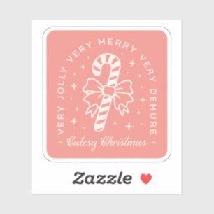 Cutesy Christmas preppy candy cane bow