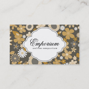 Cutesy Flower Pattern (yellow) Business Card