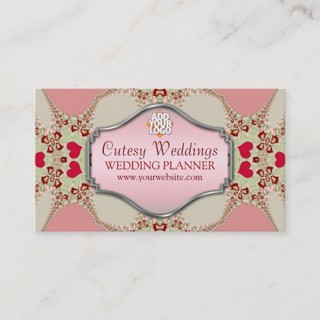 Cutesy Wedding Planner Business Card (Front)