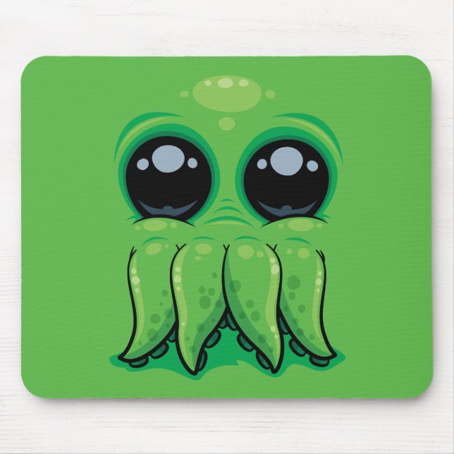 Cutethulhu Cute Cthulhu Face Mouse Mat (Front)
