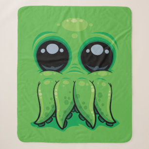 Cutethulhu Cute Cthulhu Face Sherpa Blanket