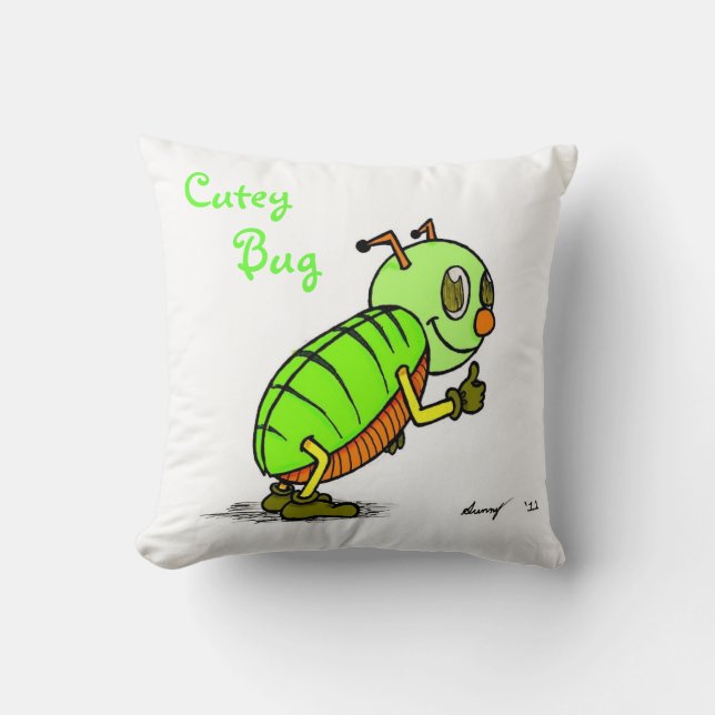 Cutey Bug Pillow (Front)